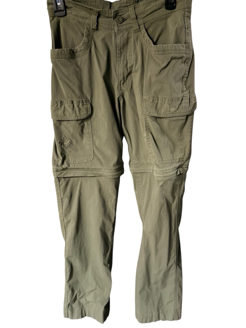 Boy Scouts of America Men's Convertible Cargo Pants - Olive Sz.28 EUC